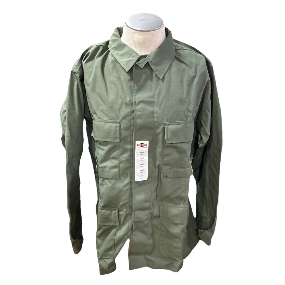 Tru-spec men's shirt Tatical Coat BDU Large Green Military Hiking